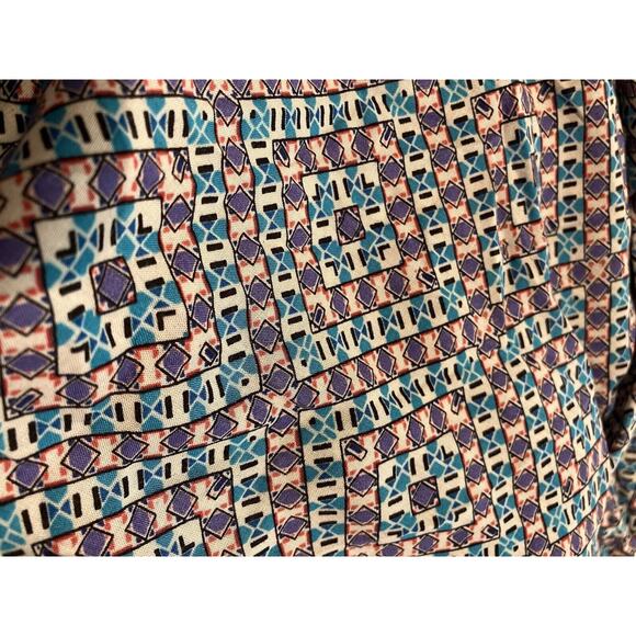 Gap Dress Sleeveless Womens Small Geometric Pattern Blue Purple White Boho Light - Picture 5 of 6